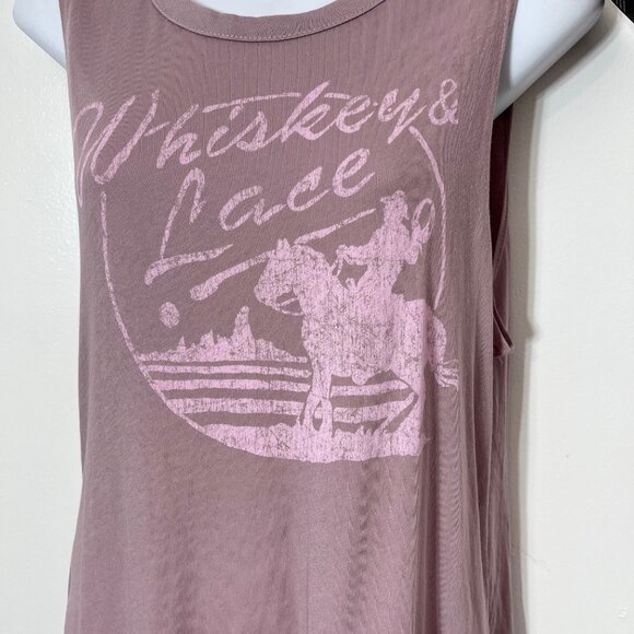 Chasor Whiskey & Lace Graphic Sleeveless Tank Top‎ Size L - Picture 2 of 6
